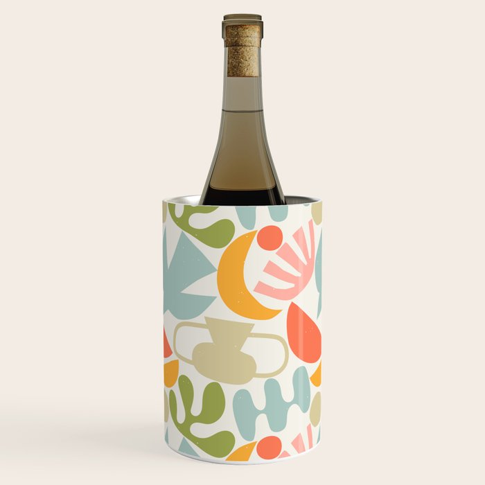 Colorful abstract nature organic shape pattern  Wine Chiller Gallery Image 3