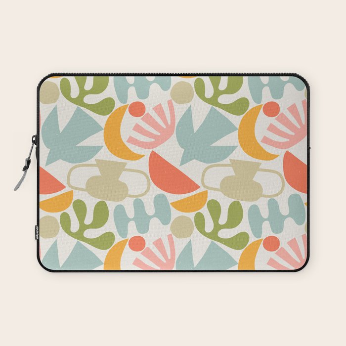 Colorful abstract nature organic shape pattern  Laptop Sleeve Gallery Image 1