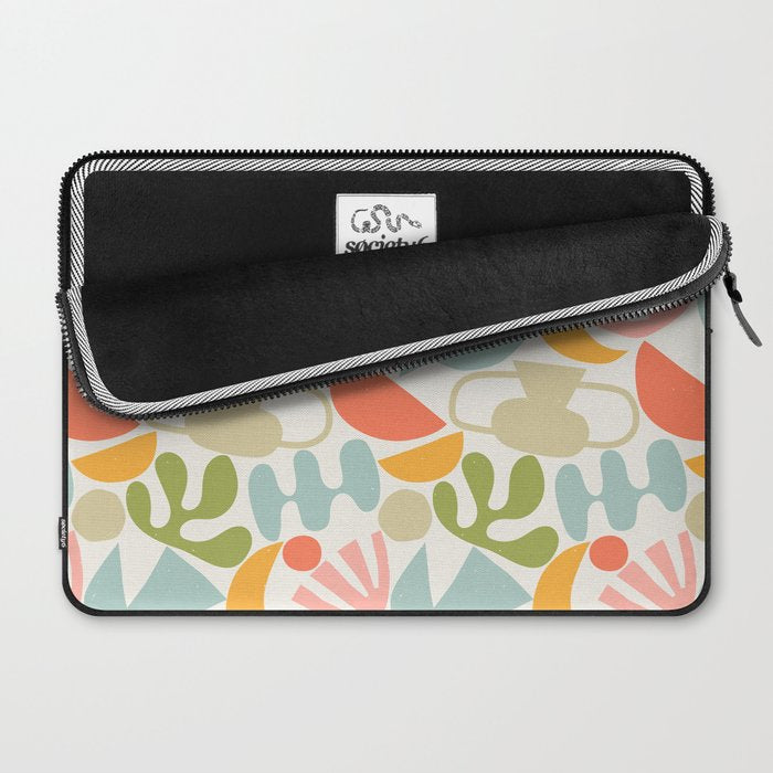 Colorful abstract nature organic shape pattern  Laptop Sleeve Gallery Image 2