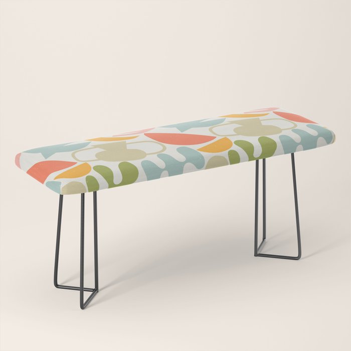 Colorful abstract nature organic shape pattern  Bench Gallery Image 1