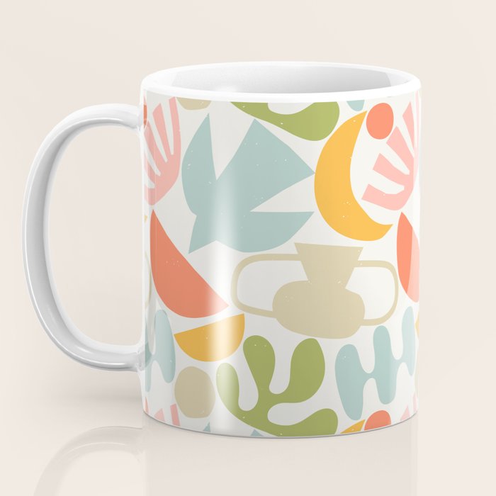 Colorful abstract nature organic shape pattern  Coffee Mug Gallery Image 3