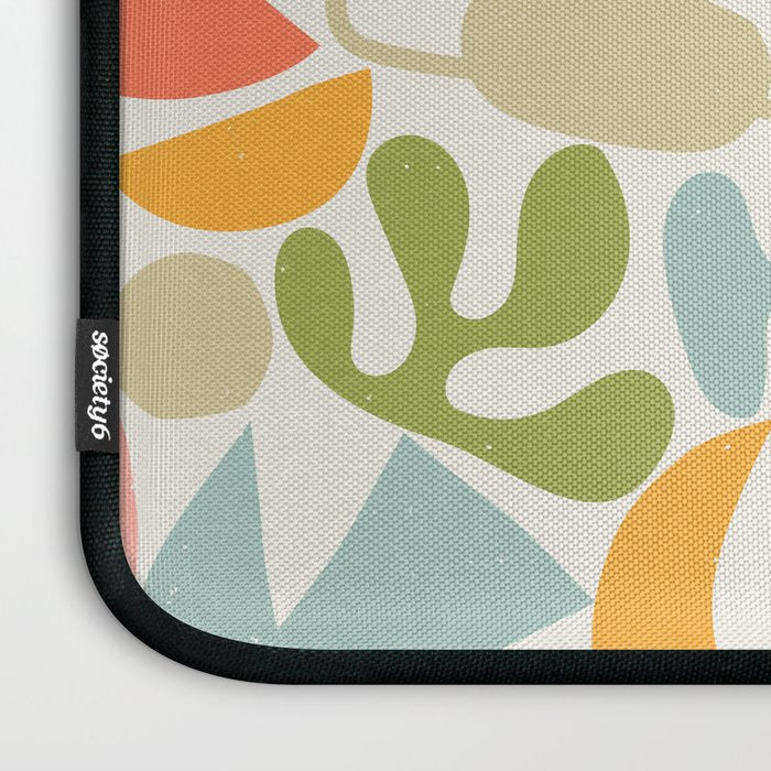 Colorful abstract nature organic shape pattern  Laptop Sleeve Gallery Image 3