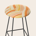 Golden Mountain Sunset / Abstract Landscape Stool Gallery Image 2