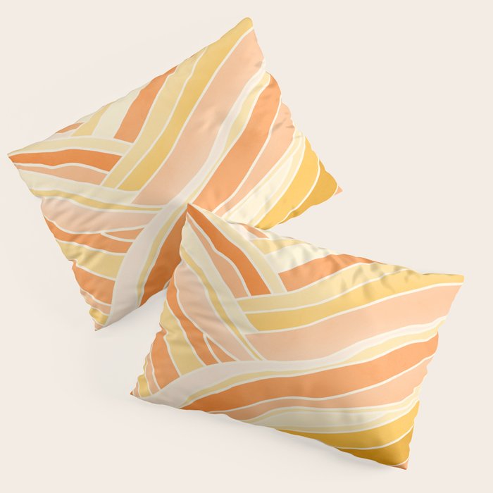 Golden Mountain Sunset / Abstract Landscape Pillow Sham Gallery Image 3