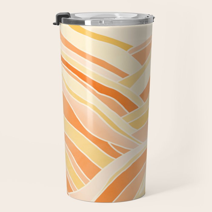 Golden Mountain Sunset / Abstract Landscape Travel Mug Gallery Image 3