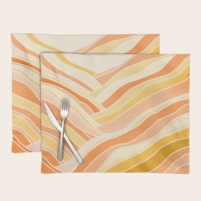 Golden Mountain Sunset / Abstract Landscape Placemat Gallery Image 1