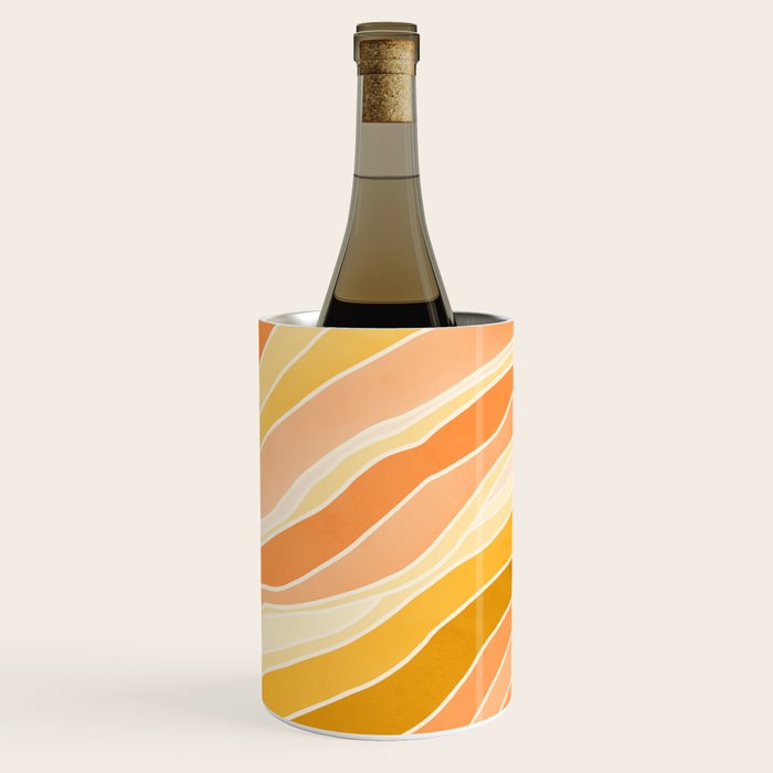 Golden Mountain Sunset / Abstract Landscape Wine Chiller Gallery Image 3