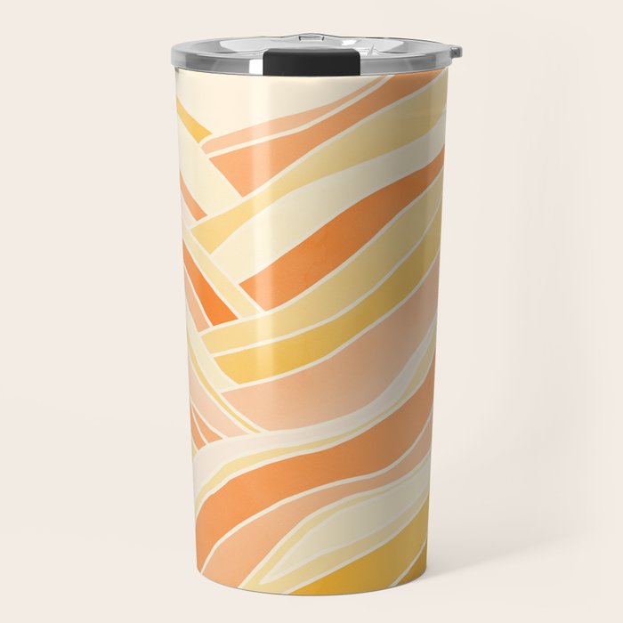 Golden Mountain Sunset / Abstract Landscape Travel Mug Gallery Image 1