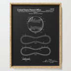 Baseball Patent - Black Serving Tray Gallery Image 1