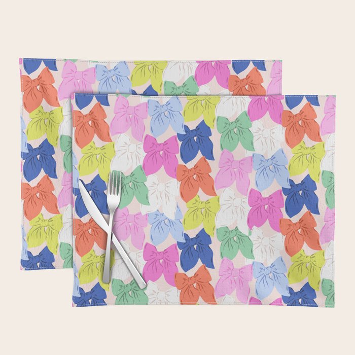 Rainbow bows Placemat Gallery Image 1