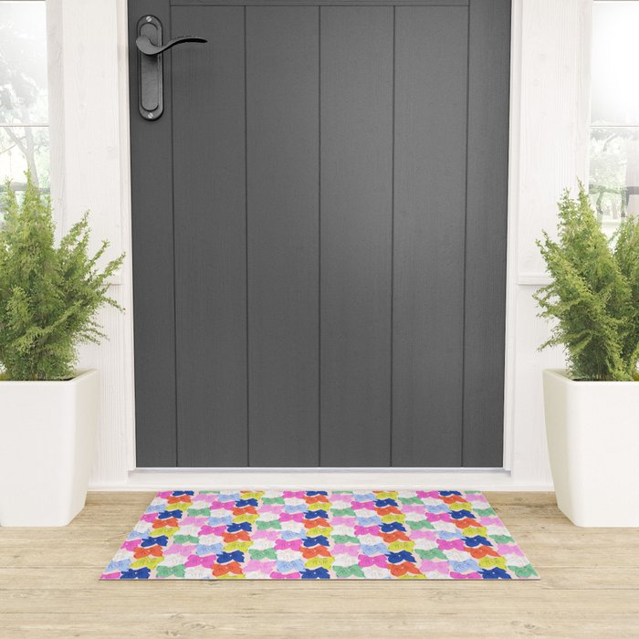 Rainbow bows Welcome Mat Gallery Image 3