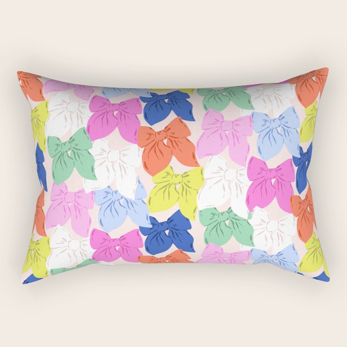 Rainbow bows Rectangular Pillow Gallery Image 2