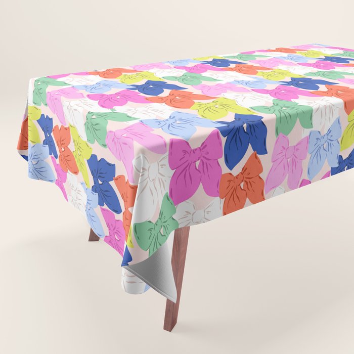 Rainbow bows Tablecloth Gallery Image 1