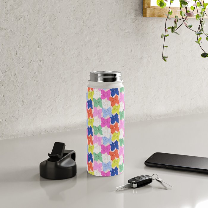 Rainbow bows Water Bottle Gallery Image 4