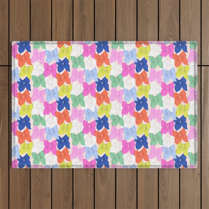 Rainbow bows Outdoor Rug Gallery Image 1