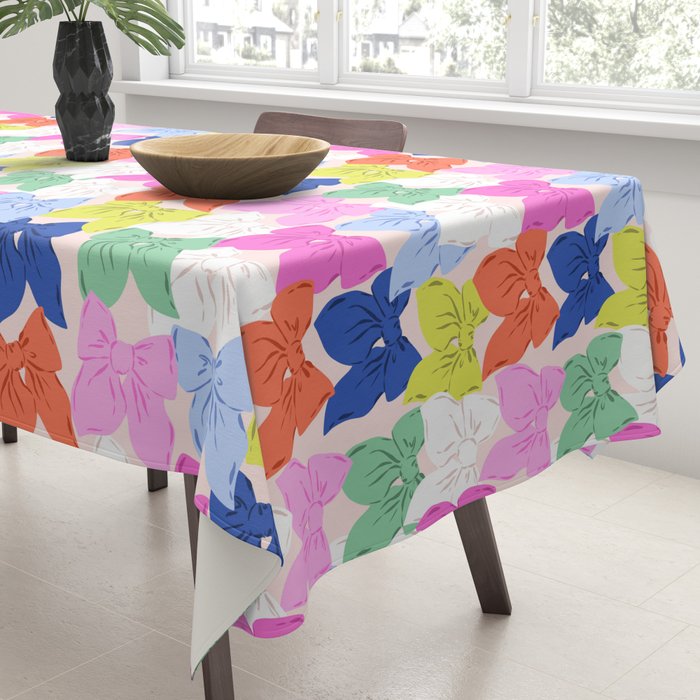 Rainbow bows Tablecloth Gallery Image 3