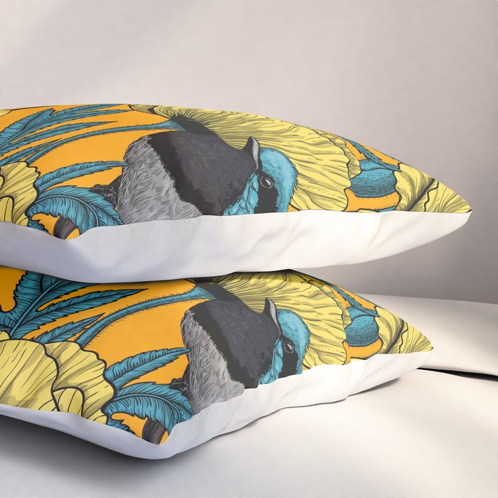 Fairy wren and poppies in yellow Pillow Sham Gallery Image 3