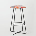 Ditsy Florals, Pink, Orange, Teal, Navy Stool Gallery Image 1