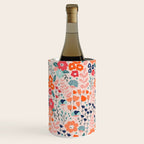 Ditsy Florals, Pink, Orange, Teal, Navy Wine Chiller Gallery Image 1