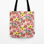 Spring flower pattern Tote Bag Gallery Image 1