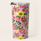 Spring flower pattern Travel Mug Gallery Image 3