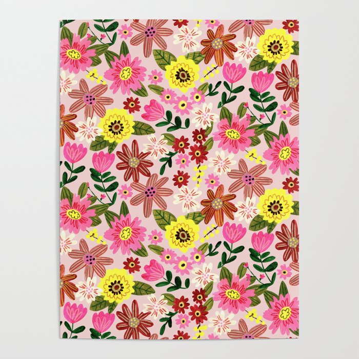 Spring flower pattern Poster Gallery Image 4