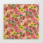 Spring flower pattern Wood Wall Art Gallery Image 1