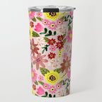 Spring flower pattern Travel Mug Gallery Image 1