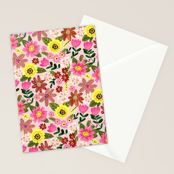 Spring flower pattern Stationery Card Gallery Image 2