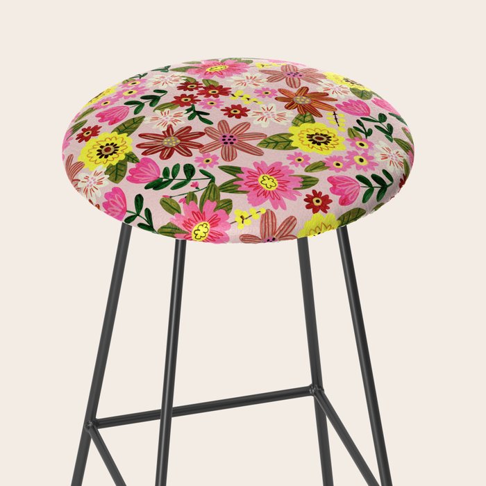 Spring flower pattern Stool Gallery Image 2