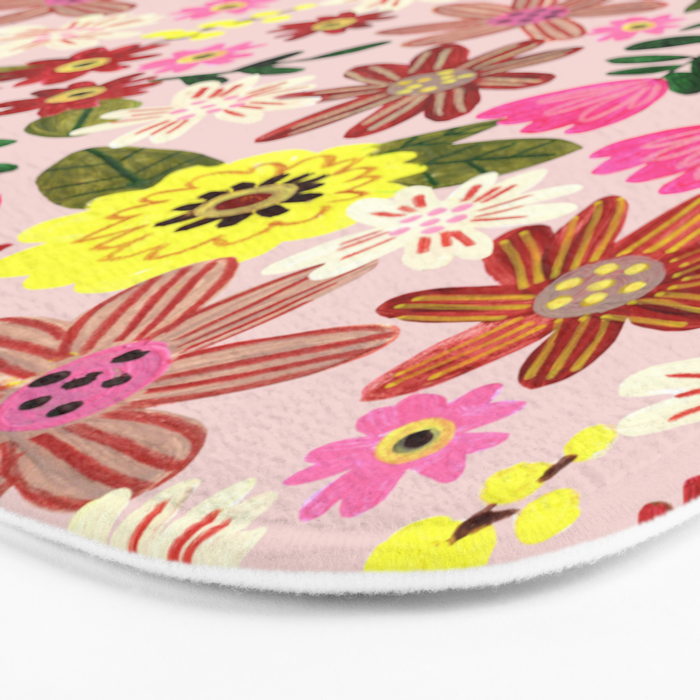 Spring flower pattern Bath Mat Gallery Image 3