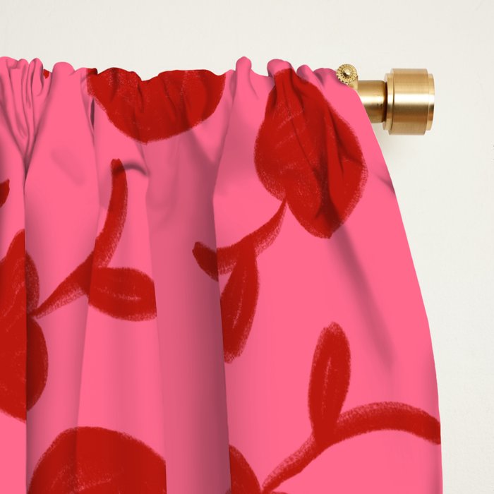 Cherry - Viva Magenta Window Curtain Gallery Image 2