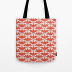 Bold Red and White Bow Pattern  A Striking Design Tote Bag Gallery Image 1