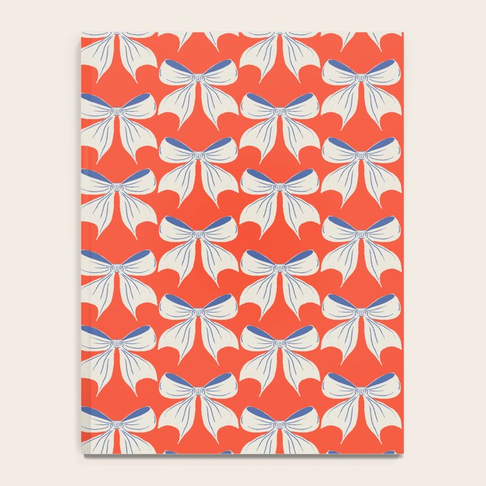 Bold Red and White Bow Pattern  A Striking Design Notebook Gallery Image 4