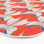 Bold Red and White Bow Pattern  A Striking Design Bath Mat Gallery Image 3