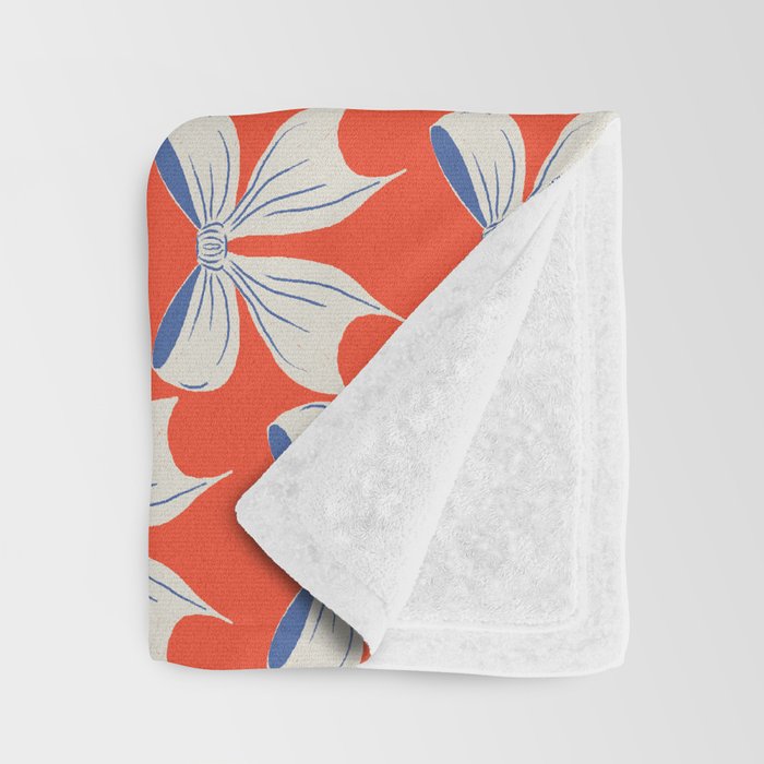 Bold Red and White Bow Pattern  A Striking Design Throw Blanket Gallery Image 3