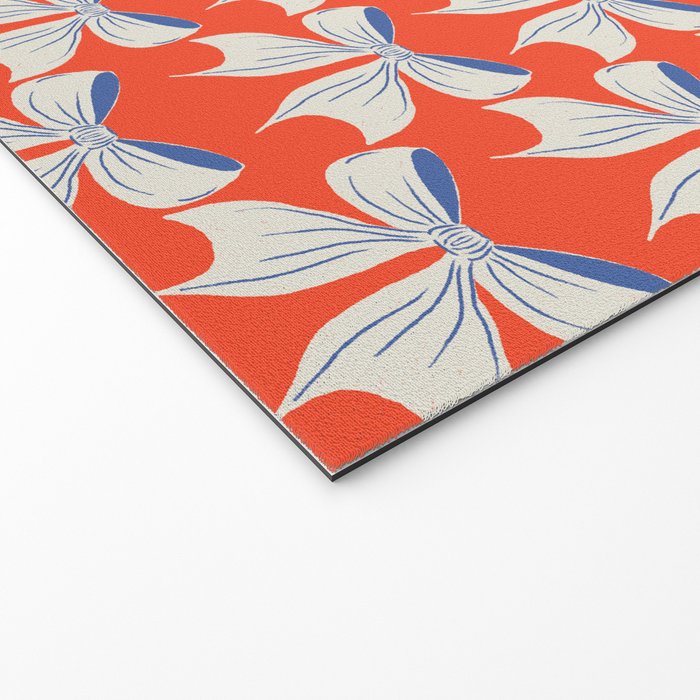 Bold Red and White Bow Pattern  A Striking Design Welcome Mat Gallery Image 2