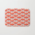 Bold Red and White Bow Pattern  A Striking Design Bath Mat Gallery Image 1