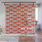 Bold Red and White Bow Pattern  A Striking Design Wall Mural Gallery Image 1