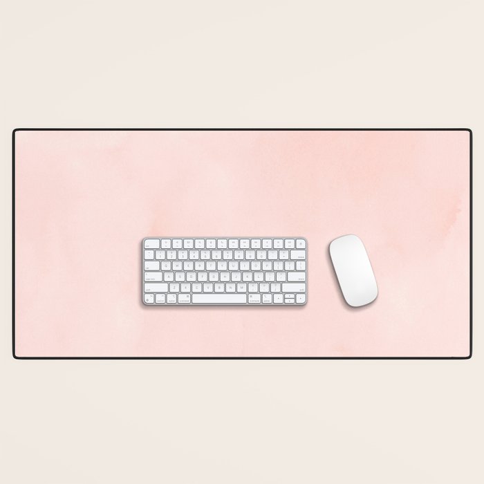 Seashell Pink Watercolor Desk Mat Gallery Image 1