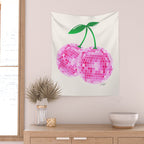 Disco Ball Cherries Wall Tapestry Gallery Image 2