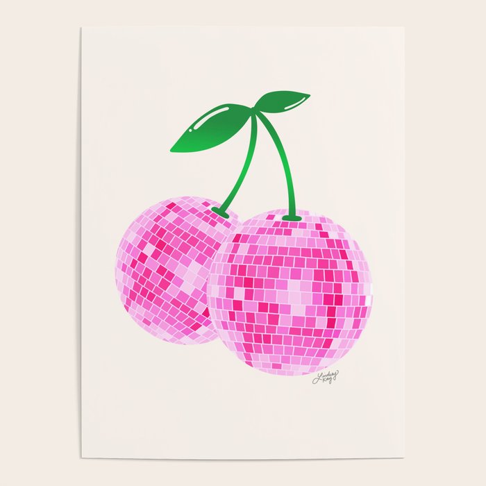 Disco Ball Cherries Poster Gallery Image 1