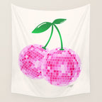 Disco Ball Cherries Wall Tapestry Gallery Image 4