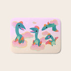 Quetzalcoatlus in the pink sky Bath Mat Gallery Image 1