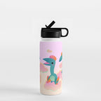 Quetzalcoatlus in the pink sky Water Bottle Gallery Image 1