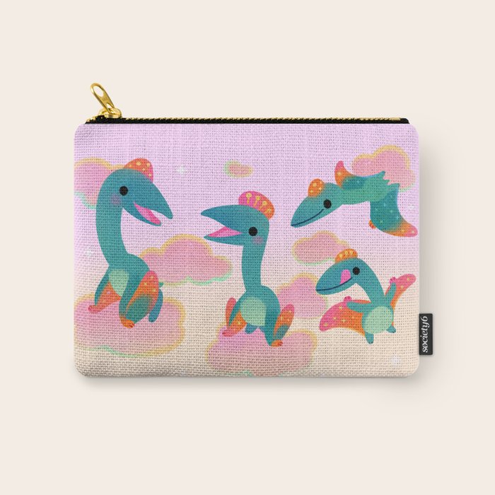 Quetzalcoatlus in the pink sky Carry All Pouch Gallery Image 1