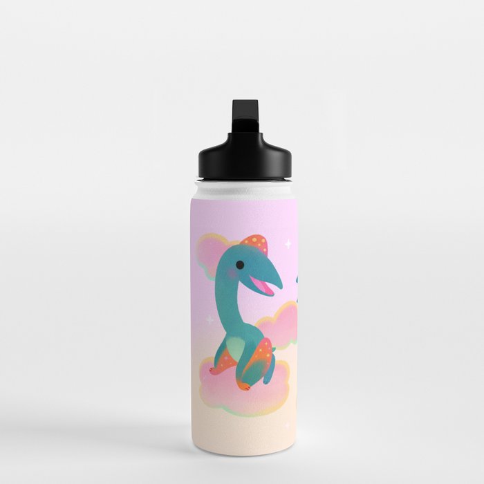 Quetzalcoatlus in the pink sky Water Bottle Gallery Image 3
