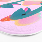 Quetzalcoatlus in the pink sky Bath Mat Gallery Image 3