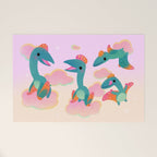 Quetzalcoatlus in the pink sky Welcome Mat Gallery Image 1