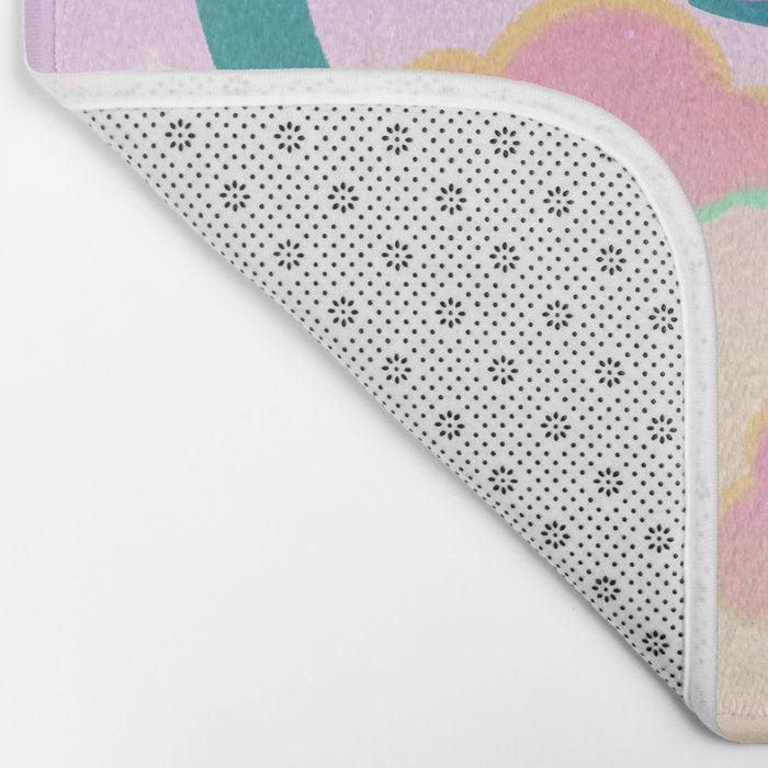 Quetzalcoatlus in the pink sky Bath Mat Gallery Image 2